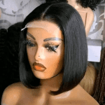 10 inches human hair single drawn with full 4 by 4 closure