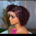 100%  human hair short jerry curls with full frontal