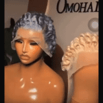 Human hair styled finger wave with full frontal