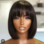 12 inches human  hair fringe bob