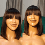 12 inches human hair fringe blunt cut