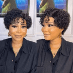 Human hair short side jerry curls