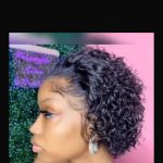 100% human hair short jerry curls with full frontal
