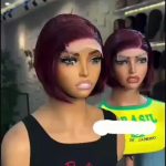 100% human hair full closure tiwa wig in wine colour