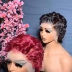 100% human hair rolled wig with full frontal