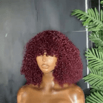 14 inches baby curls fringe in burgundy